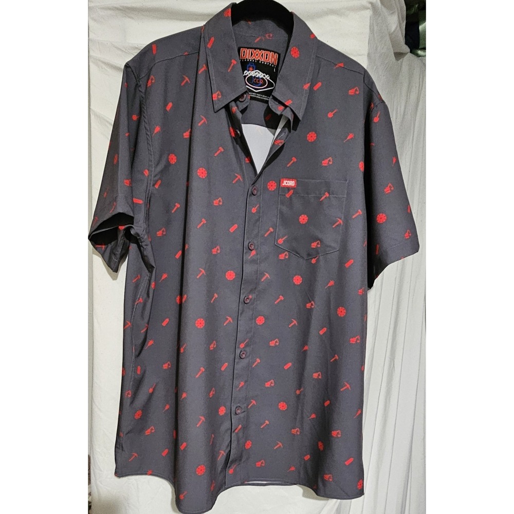 Dixxon Flannel Company D-Lite Party Mining Working Man Jcord Size Large Grey/Red